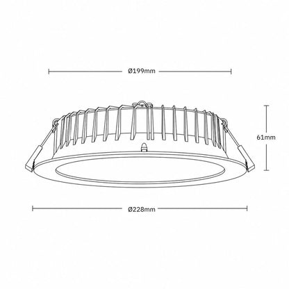 Reflector downlight mat | Ø228mm