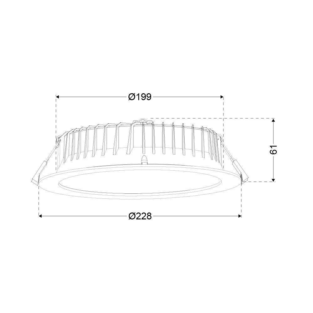 Reflector downlight mat | Ø228mm