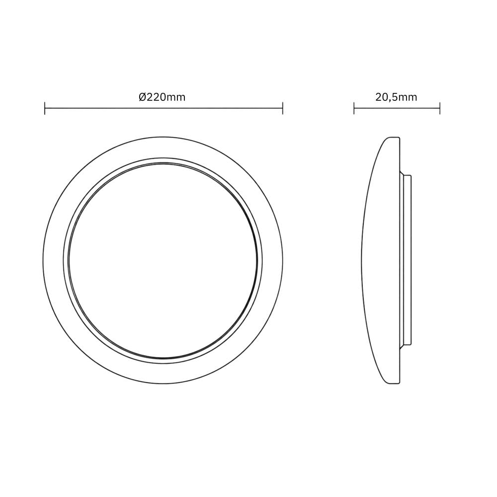 Plafondlamp 18W | 3-CCT | inbouw/opbouw