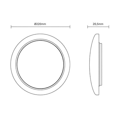 Plafondlamp 18W | 3-CCT | inbouw/opbouw