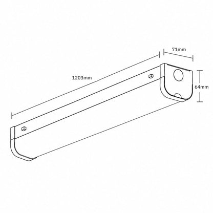 Batten light | 1203mm | 40W | IP20 | 3-CCT