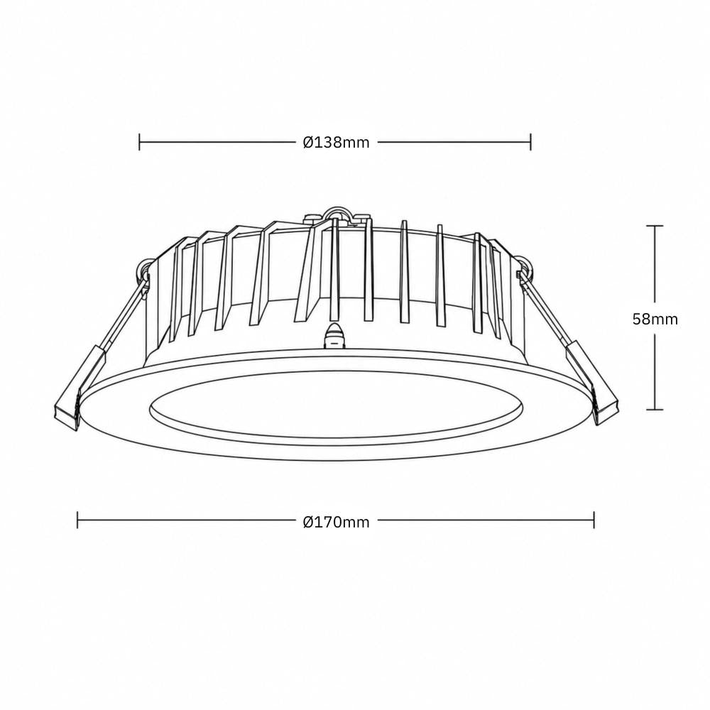 Reflector downlight mat | Ø170mm
