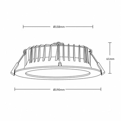 Reflector downlight mat | Ø190mm