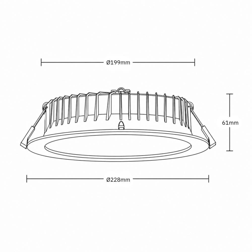 Reflector downlight mat | Ø228mm