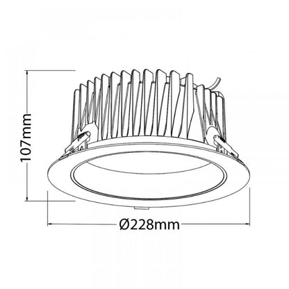 Downlight Ø228mm