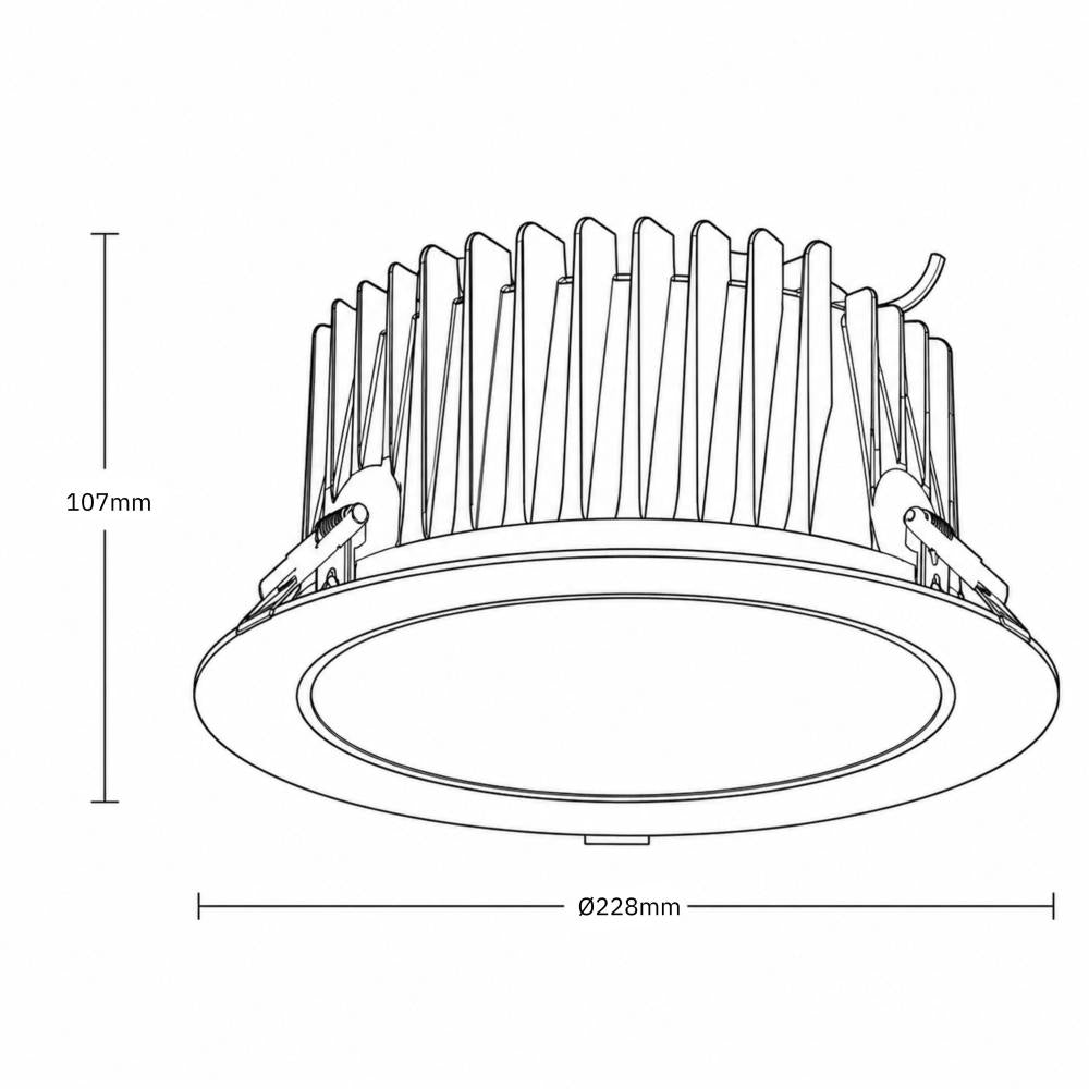 Downlight Ø228mm