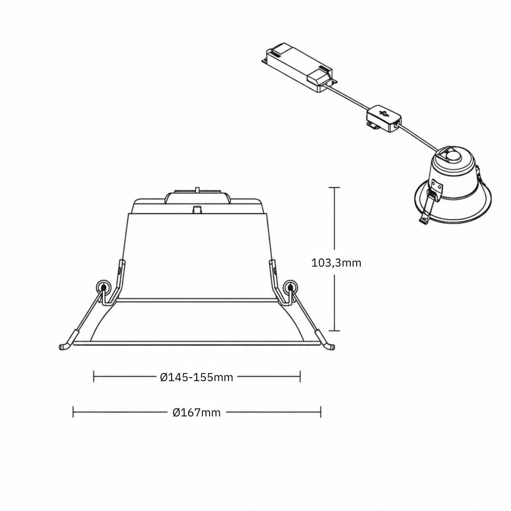 Downlight | Ø167mm