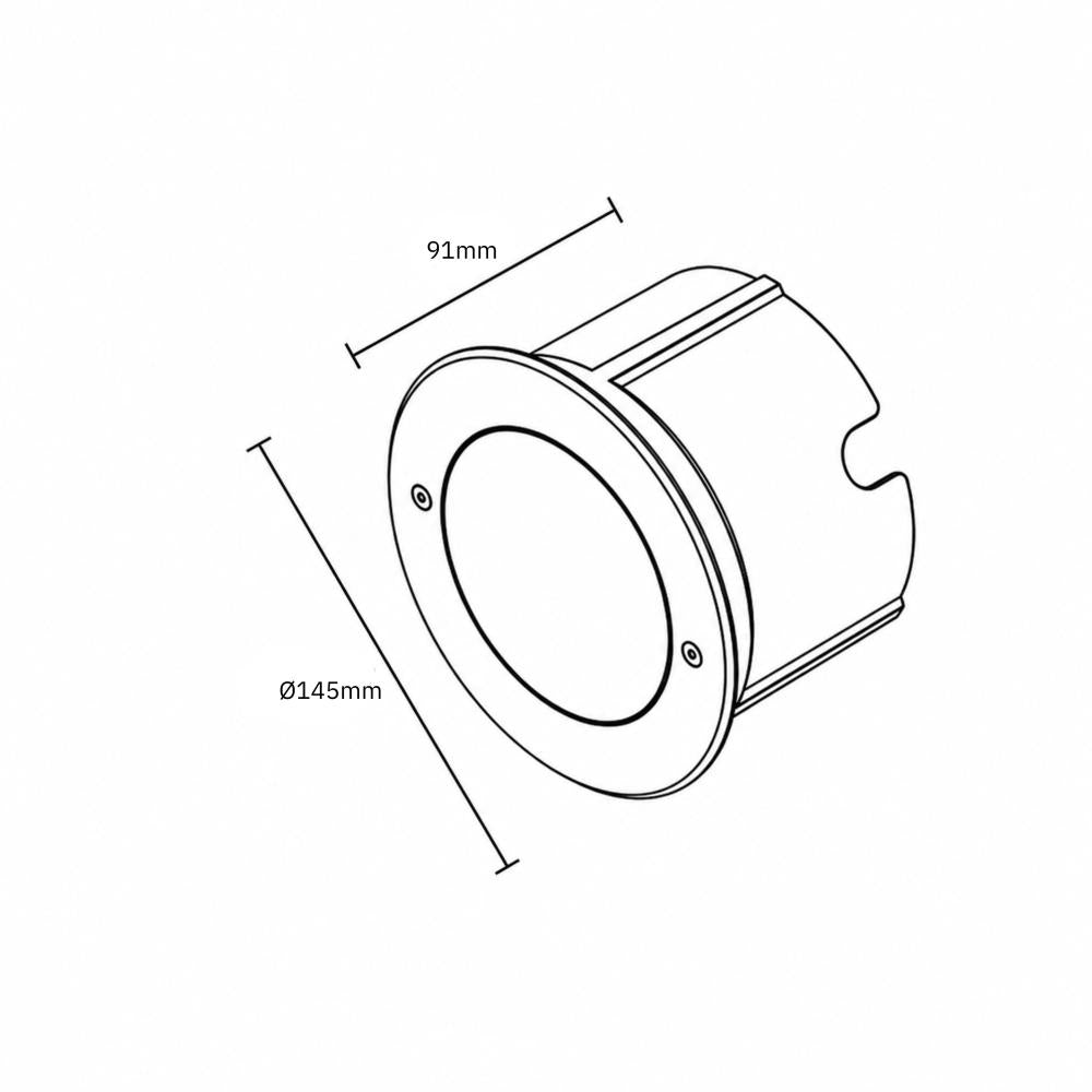 Grondspot | 145mm | 10,3W | asymmetrisch | 3000K