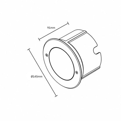 Grondspot | 145mm | 10,3W | asymmetrisch | 3000K