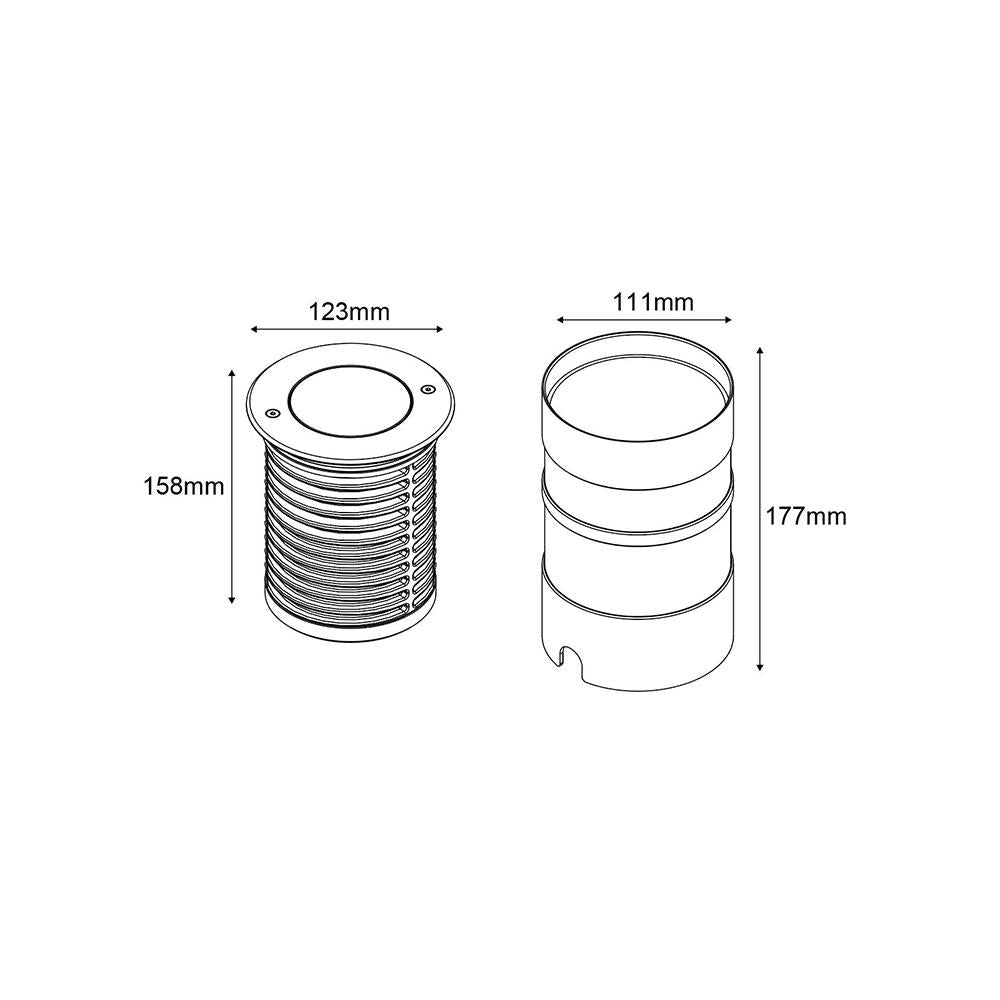 Grondspot | 230V | 123mm | 16 watt
