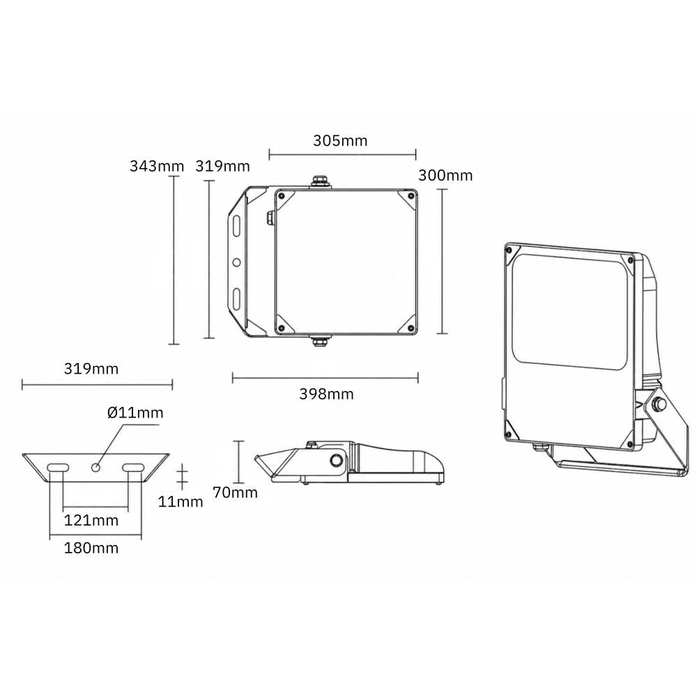 Floodlight pro 200W | 120° | natuurlijk wit 4000K