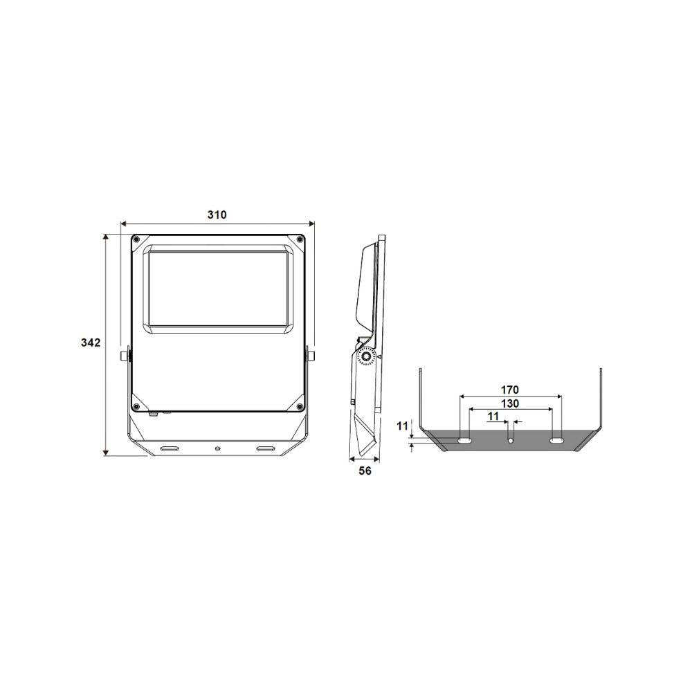 Floodlight | 25W/37.5W/50W | 100x60° | 3-CCT | sensor
