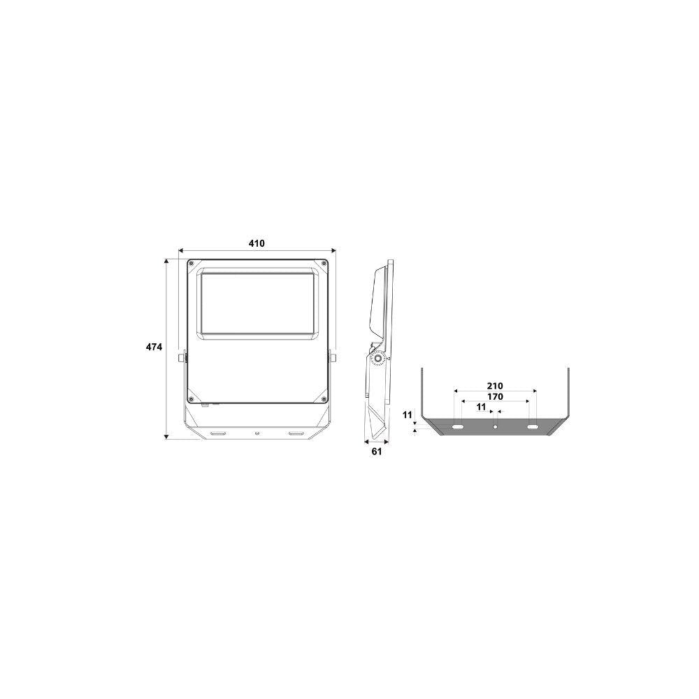 Floodlight | 100W/150W/200W | 100x60° | 3-CCT | sensor