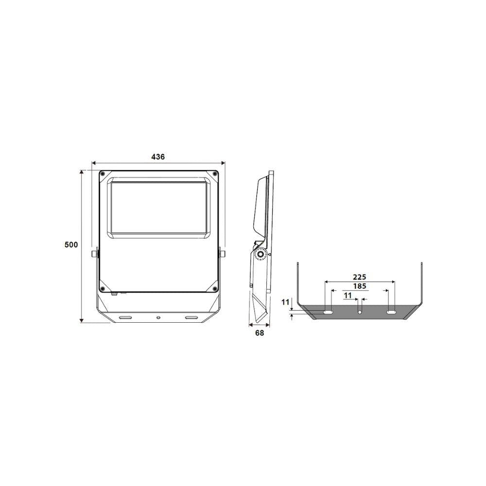 Floodlight | 150W/225W/300W | 100x60° | 3-CCT | sensor