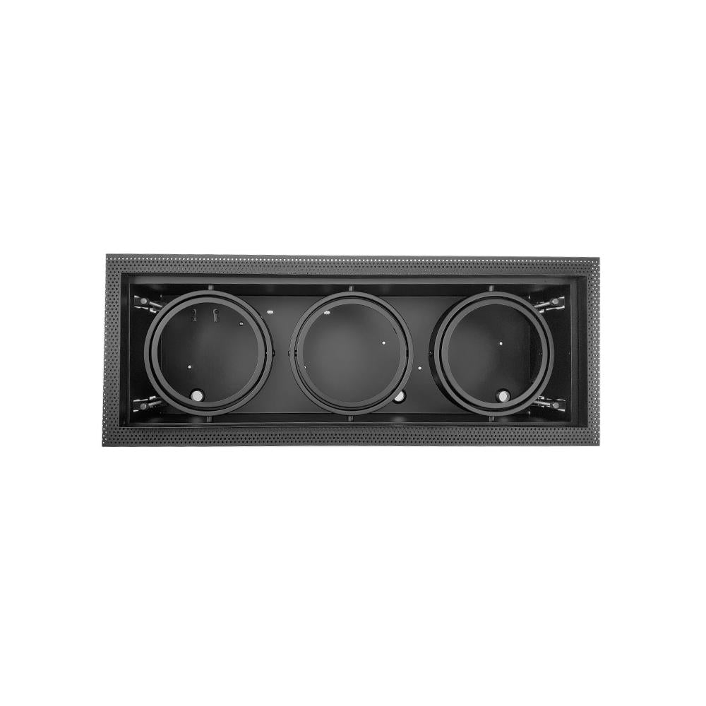 Inbouw/trimless armatuur 3x AR111 | zwart | verstelbaar