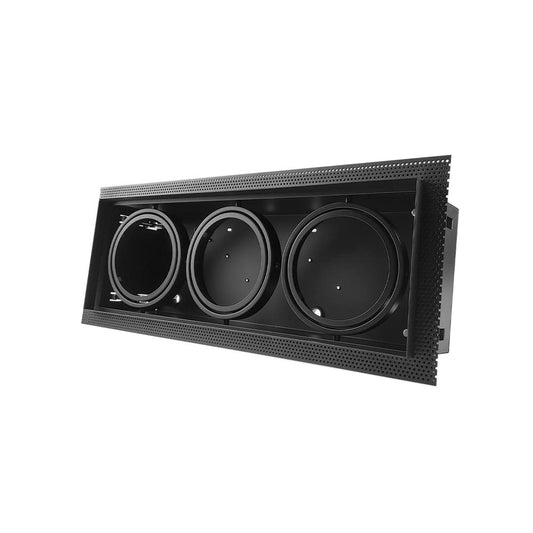 Inbouw/trimless armatuur 3x AR111 | zwart | verstelbaar
