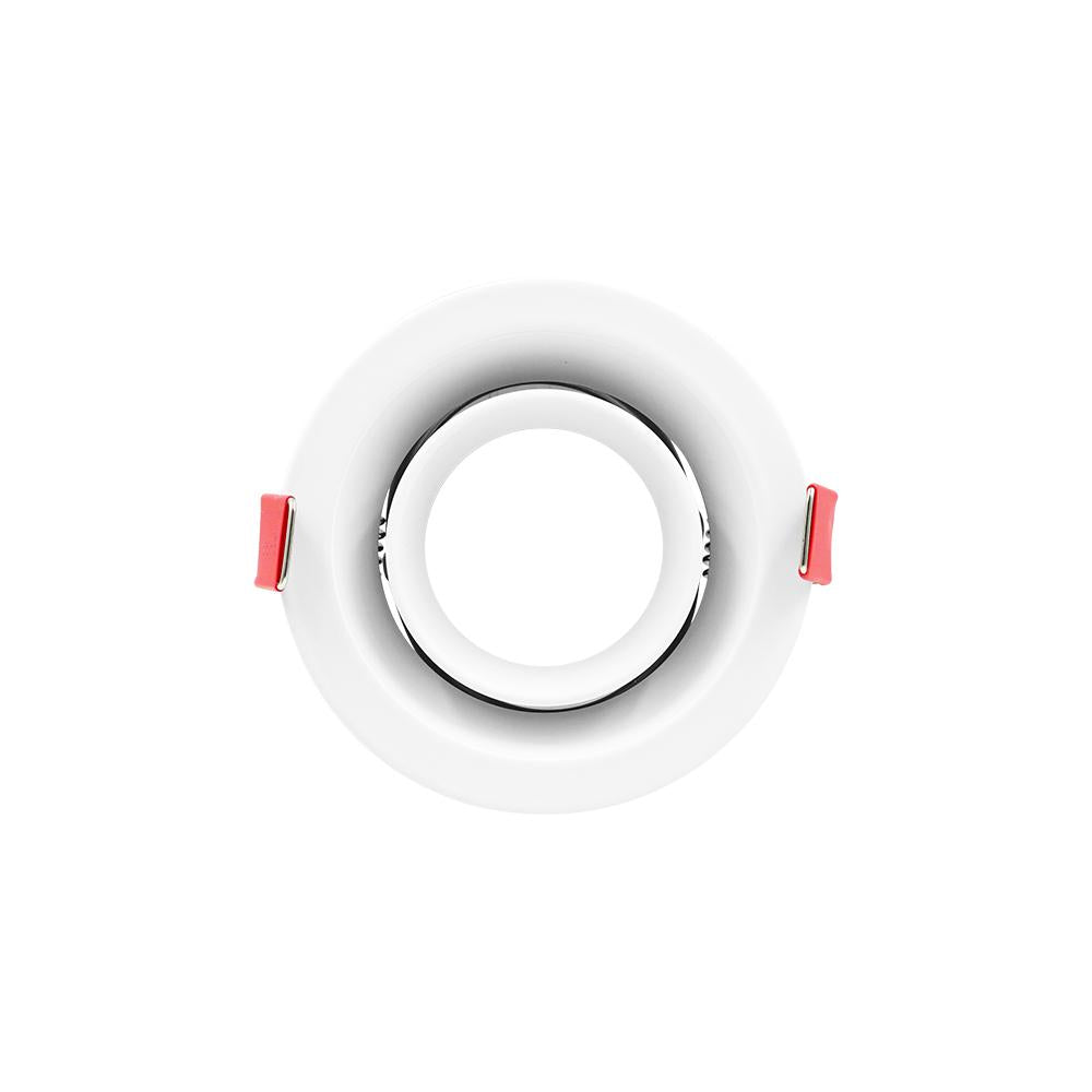 Inbouwarmatuur 50mm | wit | rond | Ø90mm | verstelbaar