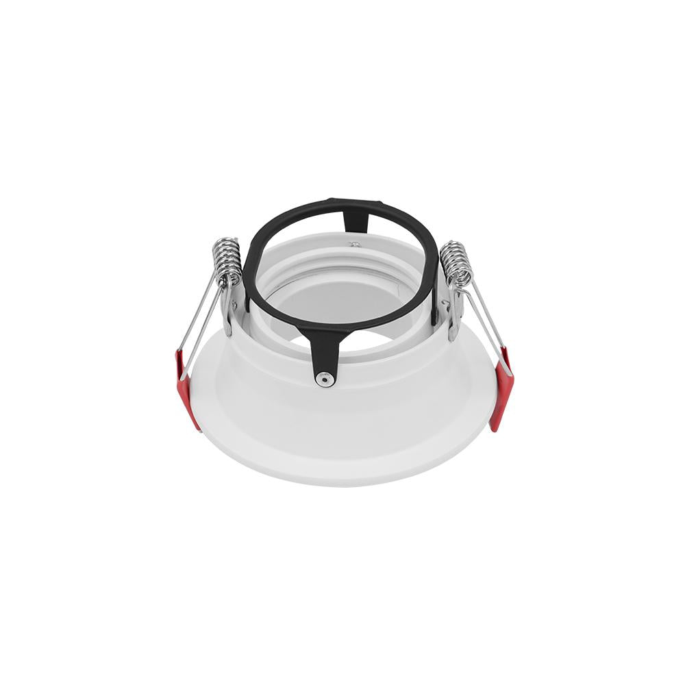Inbouwarmatuur 50mm | wit | rond | Ø90mm | verstelbaar
