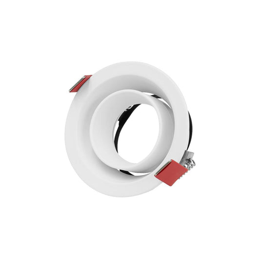 Inbouwarmatuur 50mm | wit | rond | Ø90mm | verstelbaar