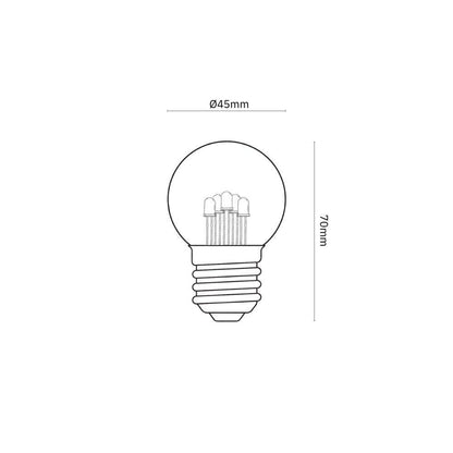LED P45 | 1 watt | 2400K | helder