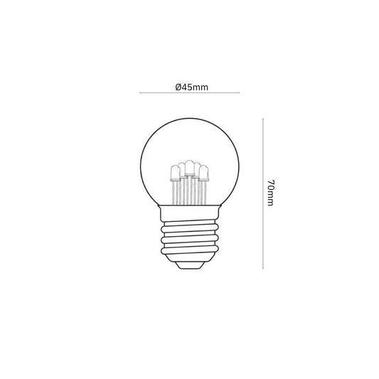 LED P45 | 1 watt | 2400K | helder