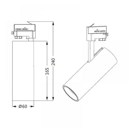 Railspot 3-fase | wit | 10W | 3000K 24°