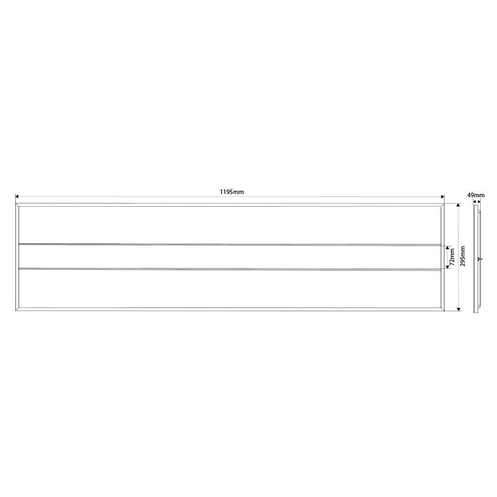 LED paneel | butterfly | 30X120 | 3-CCT | UGR<19 | fase-afsnijding