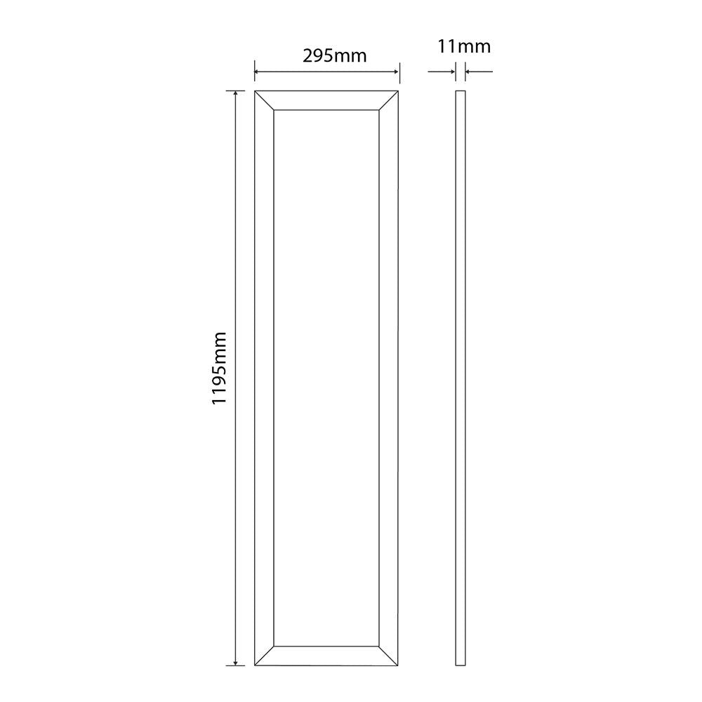 LED paneel 30x120 | 27W | >130Lm/W | 3000K | niet dimbaar