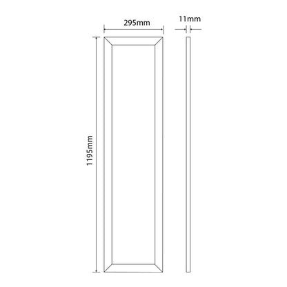 LED paneel 30x120 | 27W | >130Lm/W | 3000K | niet dimbaar