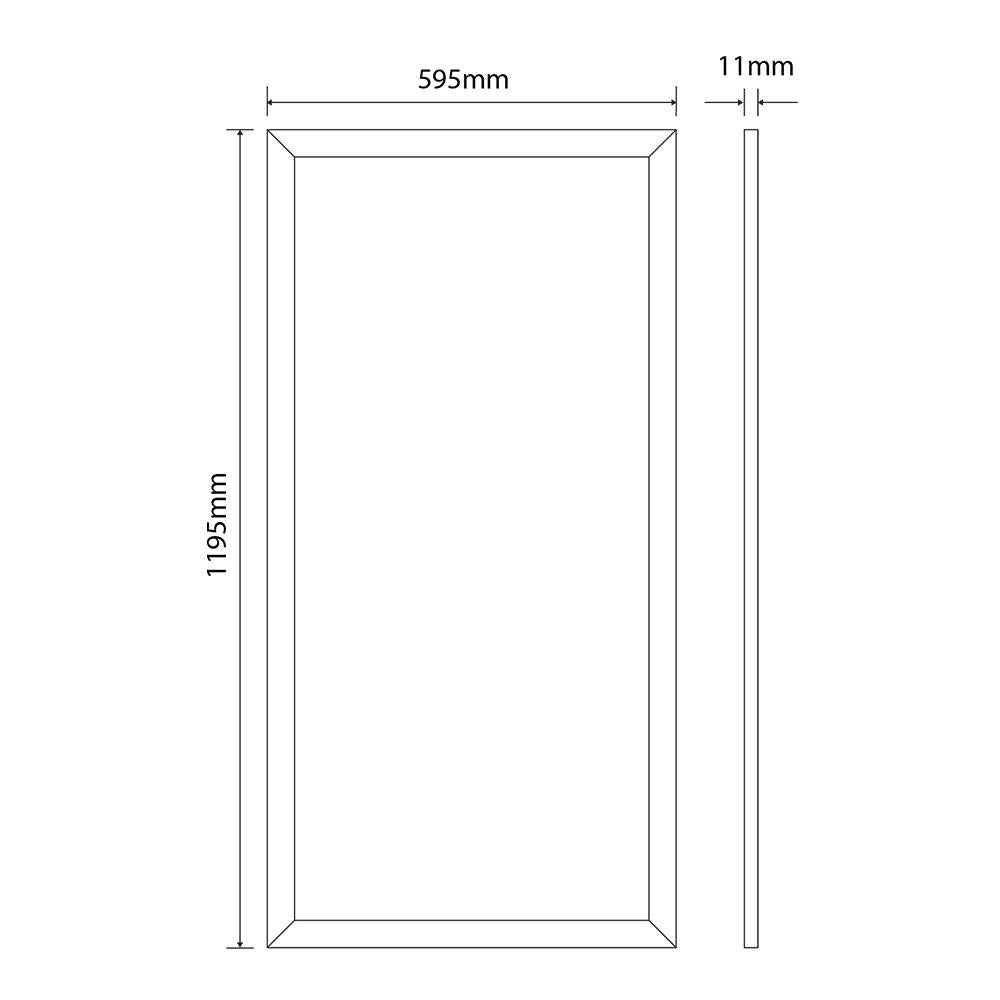 LED paneel 60x120 | >100L/W | 3-CCT | wit frame | niet dimbaar
