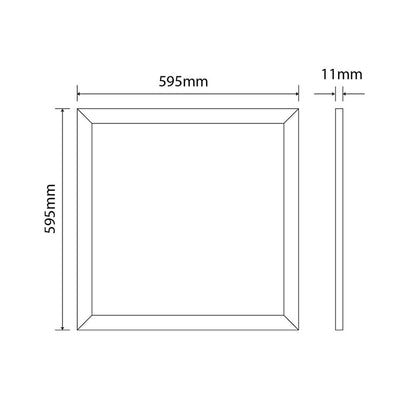 LED paneel | reflector | 60x60 | 3-CCT | wit frame | UGR<17
