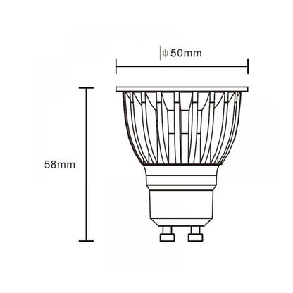 GU10 | zilver | 5W | 2000~2700K | 45° | dim to warm | CRI>97
