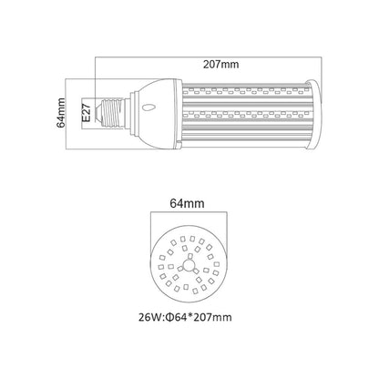 Corn lamp | E27 | AC100-240V | IP64 | 26W
