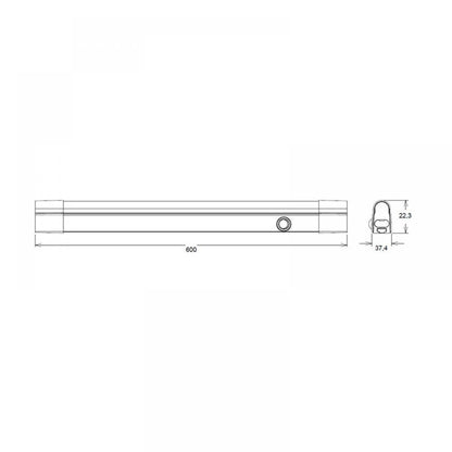 LED T5 opbouw | 60cm | 8W | 3-CCT