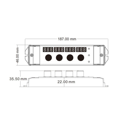 RF | controller | SC | 12~48V | 4 kanalen | draaibare bediening
