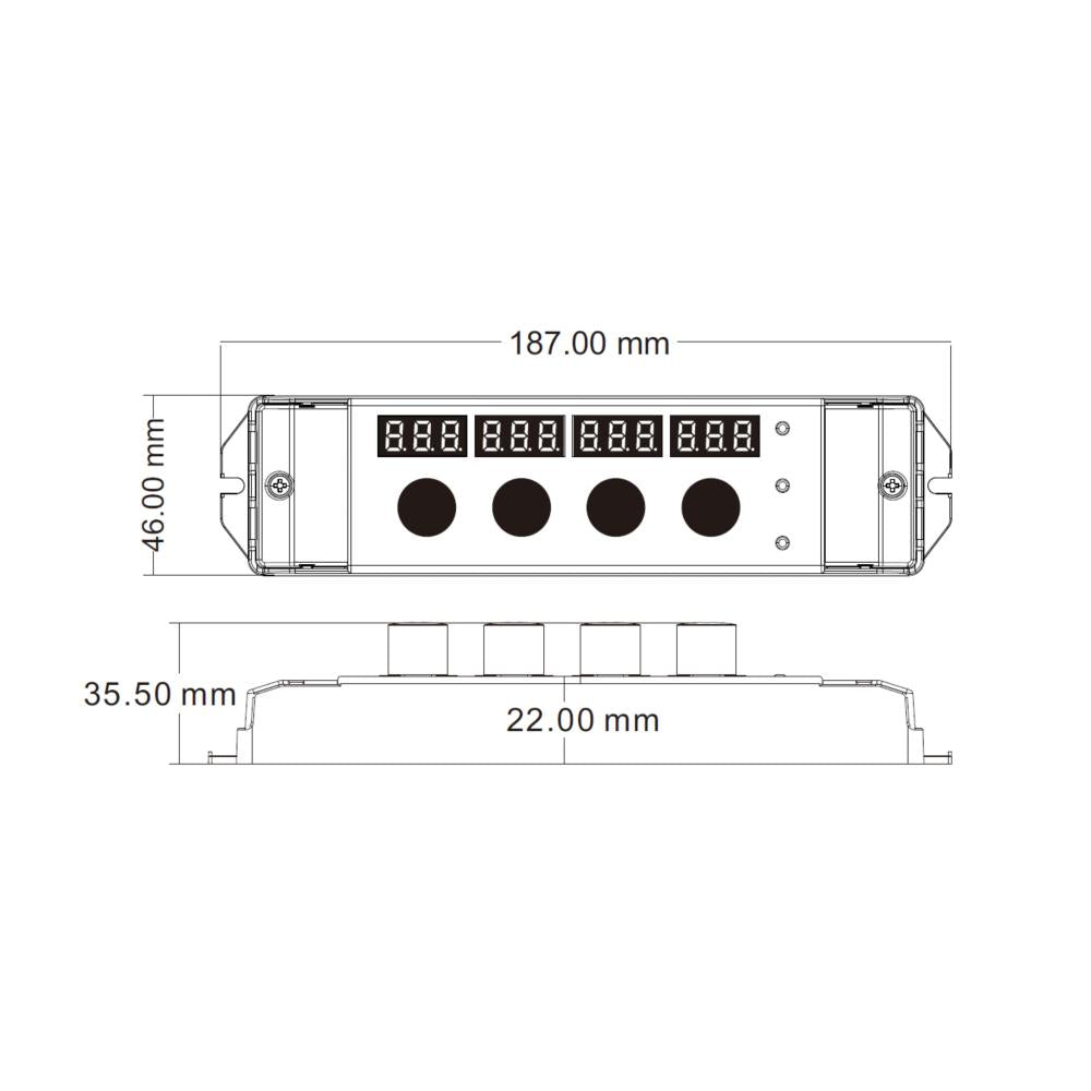 RF | controller | RGBW | 12~48V | draaibare bediening