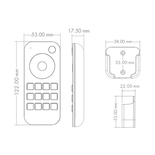 SPI | afstandsbediening | RGB(W) | zwart | touchwielbediening