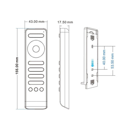 RF | afstandsbediening | TW | 4 zones | zwart | touchwielbediening