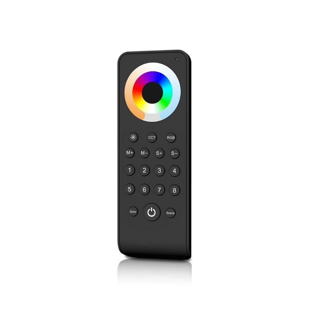 RF | afstandsbediening | RGBTW | 8 zones | zwart | touchwielbediening
