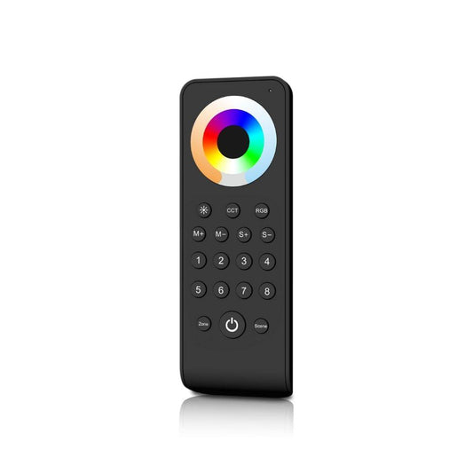 RF | afstandsbediening | RGBTW | 8 zones | zwart | touchwielbediening