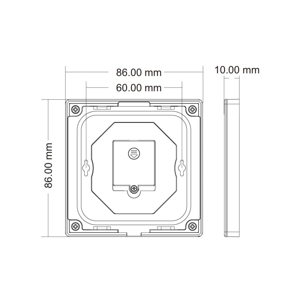 SPI | afstandsbediening | RGB(W) | wit | muurtouchwielbediening