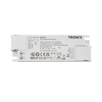 RF | LED voeding | TW | 25W | 250~700mA | max. 54V | NFC