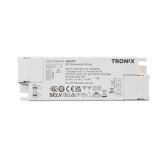 RF | LED voeding | TW | 25W | 250~700mA | max. 54V | NFC