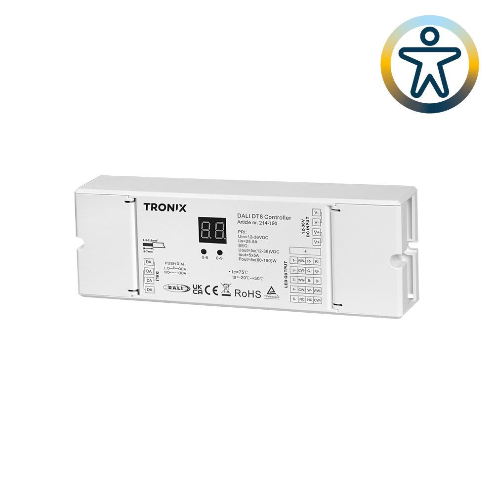 DALI2 multi address controller 12 ~ 36V | 5*5A | DT6/DT8