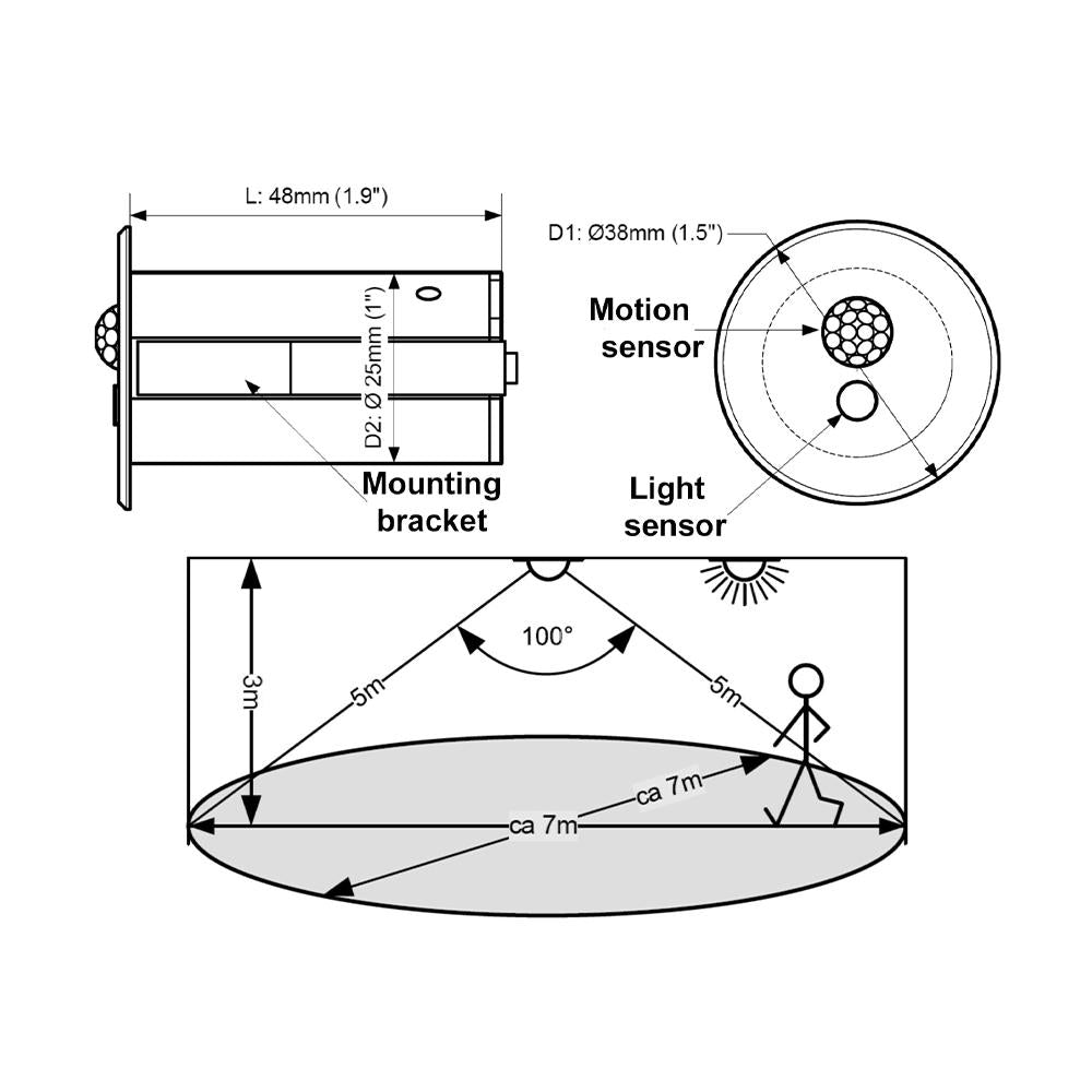 Casambi | sensor | inbouw | beweging + licht