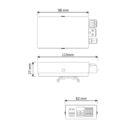 Casambi ontvanger | 12-24V | 16A | TW/RGB/RGBW/1..4CH