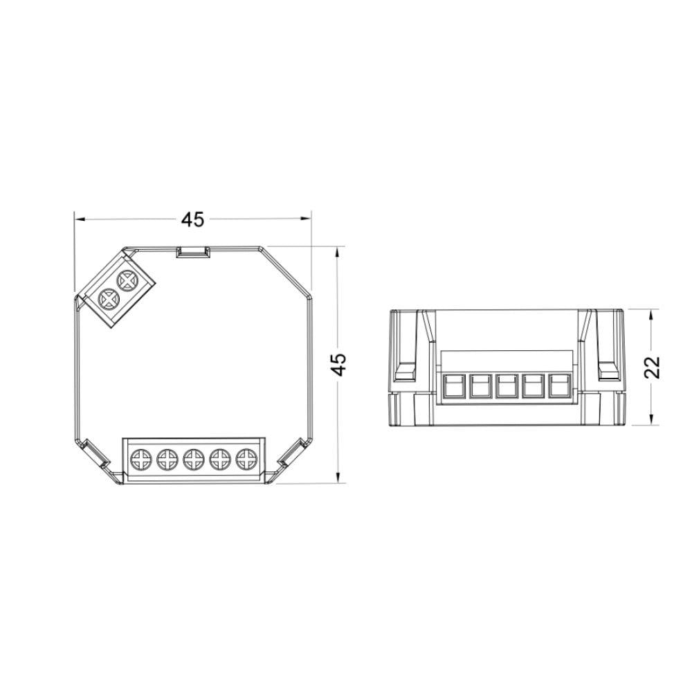 Casambi | ontvanger | 230V | 180W | inbouw | push dimmer