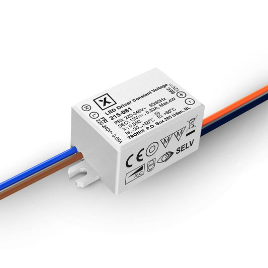 LED voeding | 12V | 4 watt | IP20