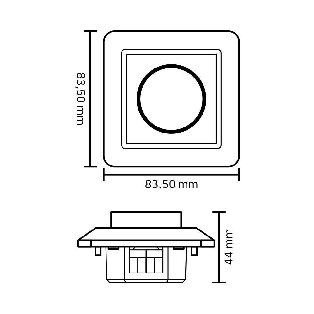 Plaat kunststof | voor LED dimmer universeel