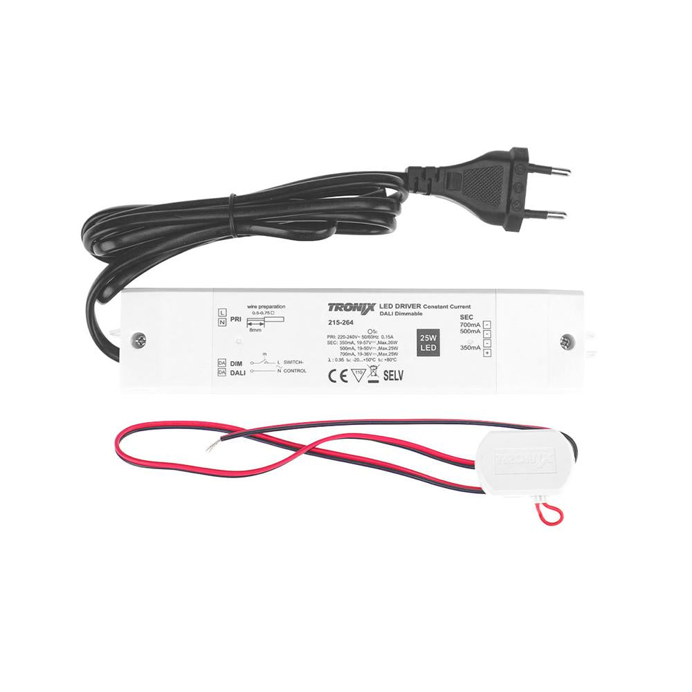 LED voeding 350/500/700mA | 25 watt | DALI dimbaar